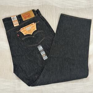 Levi's 501 Men's Jeans 46x32 Original Shrink To Fit Button Fly Straight Leg Raw